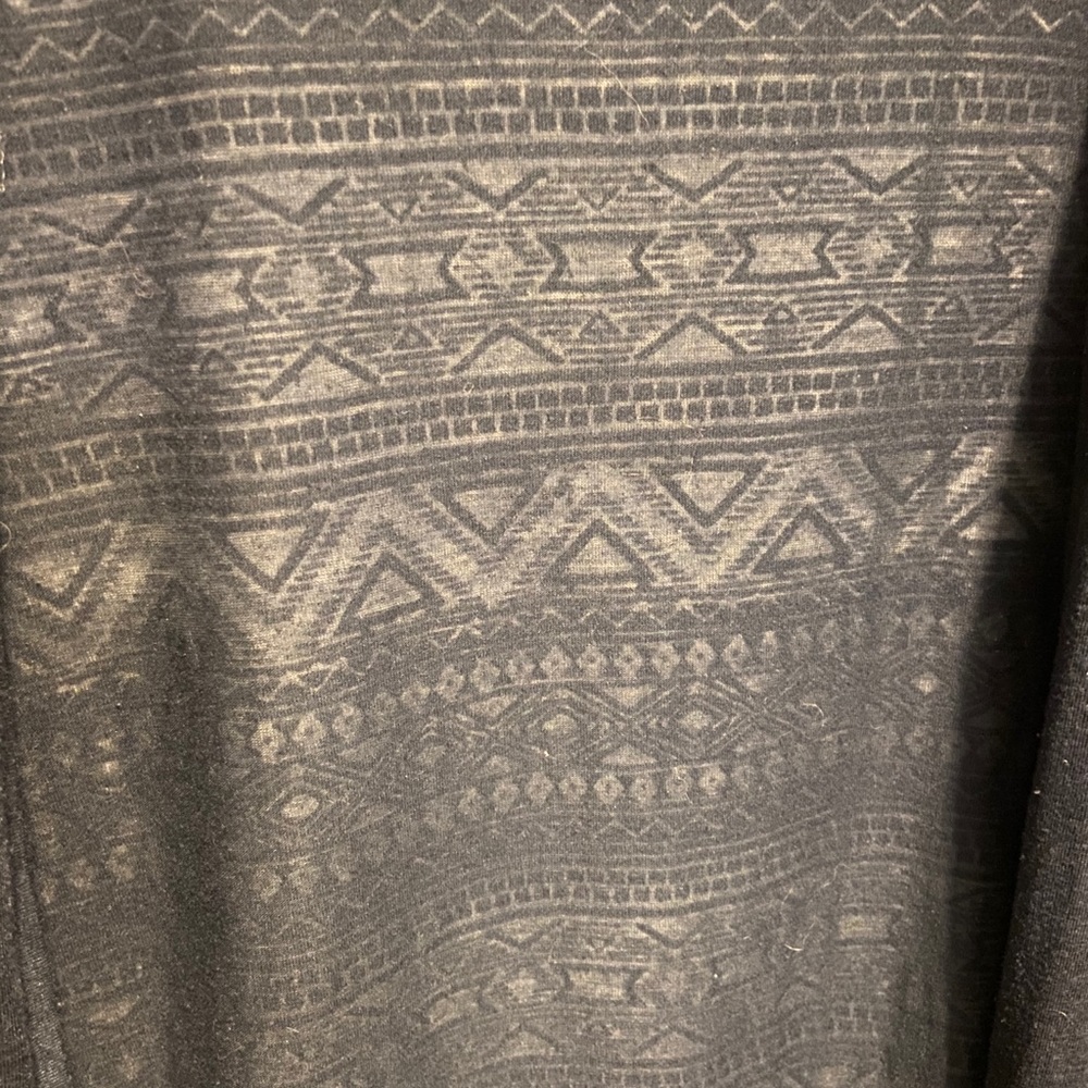 Janina women’s burn out print navy 3/4 sleeve cardigan size 6 EUC - Picture 2 of 5